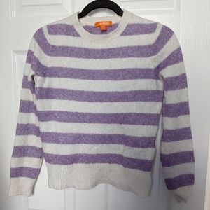 Purple and white striped sweater